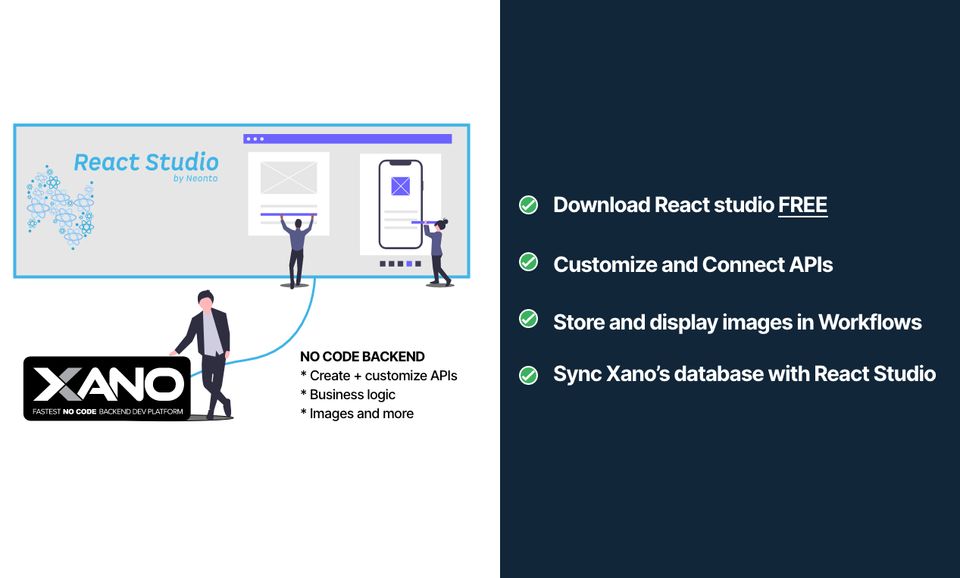 Xano + React Studio = ❤️