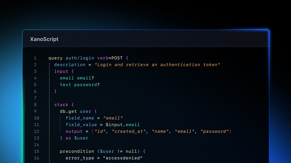 Introducing XanoScript: A New Way to Build Your Backend